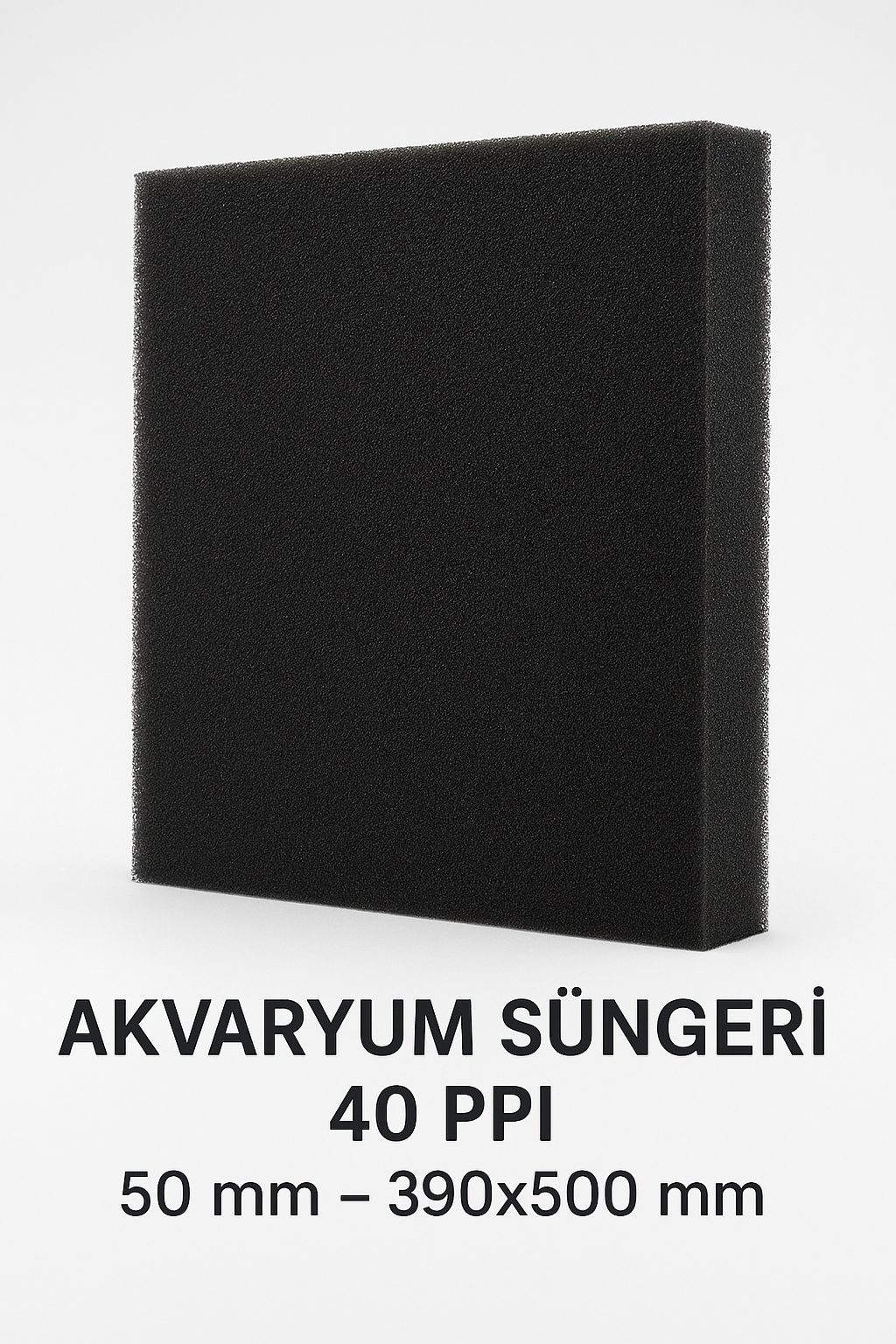 Akvaryum Süngeri 40 PPI – 50 mm Kalınlık (390x500 mm)