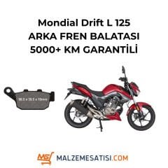 Mondial Drift L 125 Arka Fren Balatası (5000 KM Garantili)