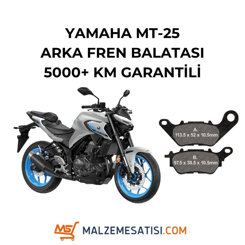 Yamaha MT-25 Arka Fren Balatası (5000 KM Garantili)