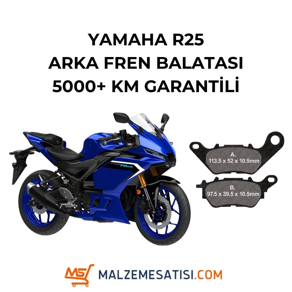 Yamaha R25 Arka Fren Balatası (5000 KM Garantili)