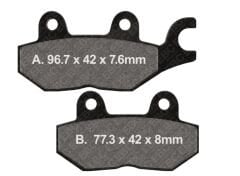 Safe Brake MA 215 Motosiklet Arka Fren Balatası (Voge SR3 250cc Uyumlu)