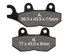 Safe Brake MA 214 Motosiklet Ön Fren Balatası (RKS Freccia 125/150cc Uyumlu)