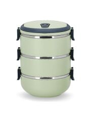 Kulplu 3 Katlı Paslanmaz Çelik Sefer Tası – Sızdırmaz Yemek Termosu 2.25 Lt