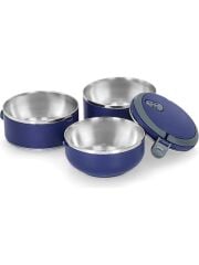 Kulplu 3 Katlı Paslanmaz Çelik Sefer Tası – Sızdırmaz Yemek Termosu 2.25 Lt Lacivert