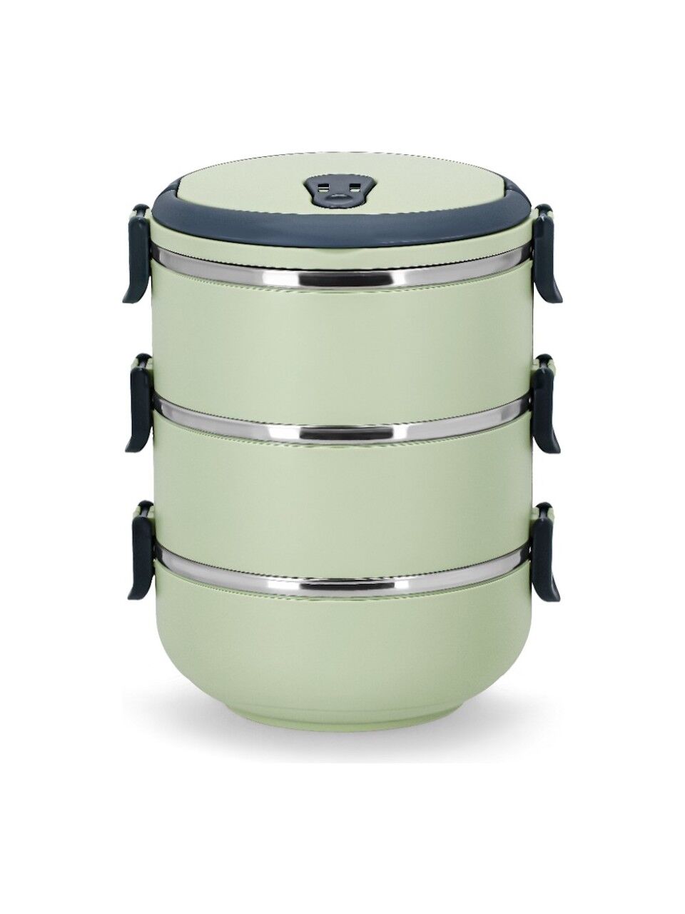 Kulplu 3 Katlı Paslanmaz Çelik Sefer Tası – Sızdırmaz Yemek Termosu 2.25 Lt Yeşil