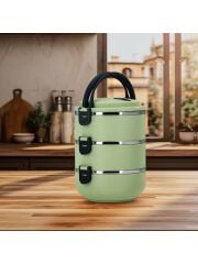 Kulplu 3 Katlı Paslanmaz Çelik Sefer Tası – Sızdırmaz Yemek Termosu 2.25 Lt Yeşil