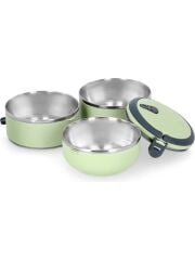 Kulplu 3 Katlı Paslanmaz Çelik Sefer Tası – Sızdırmaz Yemek Termosu 2.25 Lt Yeşil